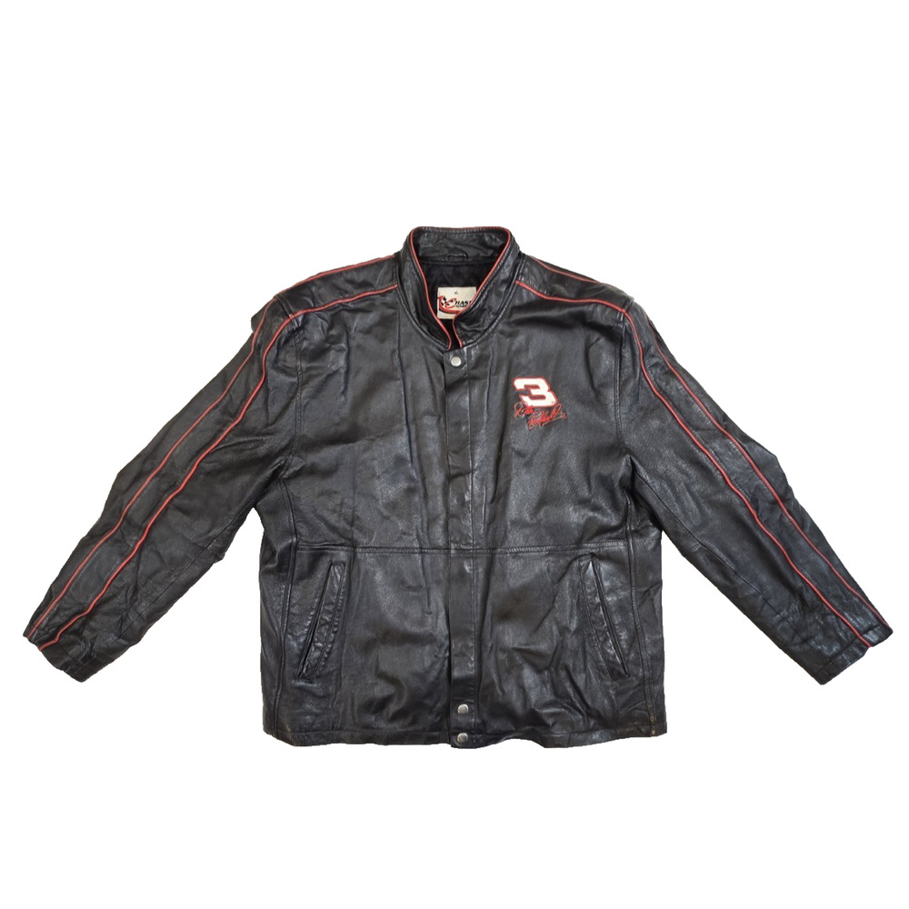 Vintage Dale Earnhardt #3 Chase Authentics Wilson Leather Button Jacket Size XL